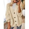 imageDokotoo Womens 2025 Fashion Casual Open Front Long Sleeve Chunky Knit Cardigans Sweaters Outerwear CoatsBeige