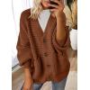 imageDokotoo Womens 2025 Fashion Casual Open Front Long Sleeve Chunky Knit Cardigans Sweaters Outerwear CoatsCinnamon