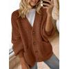 imageDokotoo Womens 2025 Fashion Casual Open Front Long Sleeve Chunky Knit Cardigans Sweaters Outerwear CoatsCinnamon