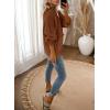 imageDokotoo Womens 2025 Fashion Casual Open Front Long Sleeve Chunky Knit Cardigans Sweaters Outerwear CoatsCinnamon