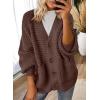 imageDokotoo Womens 2025 Fashion Casual Open Front Long Sleeve Chunky Knit Cardigans Sweaters Outerwear CoatsCoffee