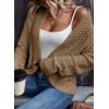 imageDokotoo Womens 2025 Fashion Casual Open Front Long Sleeve Chunky Knit Cardigans Sweaters Outerwear CoatsFlaxen