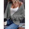 imageDokotoo Womens 2025 Fashion Casual Open Front Long Sleeve Chunky Knit Cardigans Sweaters Outerwear CoatsGray