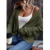 imageDokotoo Womens 2025 Fashion Casual Open Front Long Sleeve Chunky Knit Cardigans Sweaters Outerwear CoatsMoss Green