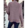 imageDokotoo Womens 2025 Fashion Casual Open Front Long Sleeve Chunky Knit Cardigans Sweaters Outerwear CoatsPurple