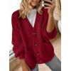 imageDokotoo Womens 2025 Fashion Casual Open Front Long Sleeve Chunky Knit Cardigans Sweaters Outerwear CoatsRacing Red