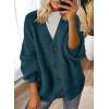 imageDokotoo Womens 2025 Fashion Casual Open Front Long Sleeve Chunky Knit Cardigans Sweaters Outerwear CoatsReal Teal