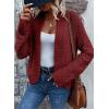 imageDokotoo Womens 2025 Fashion Casual Open Front Long Sleeve Chunky Knit Cardigans Sweaters Outerwear CoatsRed
