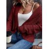 imageDokotoo Womens 2025 Fashion Casual Open Front Long Sleeve Chunky Knit Cardigans Sweaters Outerwear CoatsRed