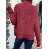 imageDokotoo Womens 2025 Fashion Casual Open Front Long Sleeve Chunky Knit Cardigans Sweaters Outerwear CoatsRose Red