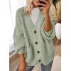 imageDokotoo Womens 2025 Fashion Casual Open Front Long Sleeve Chunky Knit Cardigans Sweaters Outerwear CoatsSmoke Green