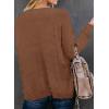 imageDokotoo Womens 2025 Spring Fall Color Block Stripes VNeck Long Sleeve Knit Casual Tops Tunic Pullover SweatersE Coffee