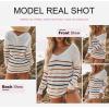 imageDokotoo Womens 2025 Spring Fall Color Block Stripes VNeck Long Sleeve Knit Casual Tops Tunic Pullover SweatersE Multicolor