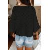 imageDokotoo Womens 2025 Summer Tops Casual Color Block Striped Lightweight Knit Trendy Boho Clothes Pullover SweatersB Black 2