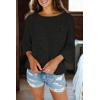 imageDokotoo Womens 2025 Summer Tops Casual Color Block Striped Lightweight Knit Trendy Boho Clothes Pullover SweatersB Black 2