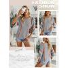 imageDokotoo Womens 2025 Summer Tops Casual Color Block Striped Lightweight Knit Trendy Boho Clothes Pullover SweatersB Gray