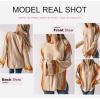 imageDokotoo Womens 2025 Summer Tops Casual Color Block Striped Lightweight Knit Trendy Boho Clothes Pullover SweatersC Apricot
