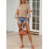 imageDokotoo Womens 2025 Summer Tops Casual Color Block Striped Lightweight Knit Trendy Boho Clothes Pullover SweatersH Beige