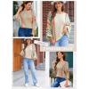 imageDokotoo Womens 2025 Summer Tops Casual Color Block Striped Lightweight Knit Trendy Boho Clothes Pullover SweatersH White
