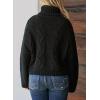 imageDokotoo Womens 2025 Winter Fall Solid Turtleneck High Neck Balloon Long Sleeve Sweaters Pullover OuterwearA Black 01