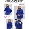 imageDokotoo Womens 2025 Winter Fall Solid Turtleneck High Neck Balloon Long Sleeve Sweaters Pullover OuterwearA Blue