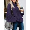 imageDokotoo Womens 2025 Winter Fall Solid Turtleneck High Neck Balloon Long Sleeve Sweaters Pullover OuterwearA Deep Purple