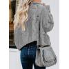 imageDokotoo Womens 2025 Winter Fall Solid Turtleneck High Neck Balloon Long Sleeve Sweaters Pullover OuterwearA Gray 01