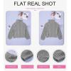 imageDokotoo Womens 2025 Winter Fall Solid Turtleneck High Neck Balloon Long Sleeve Sweaters Pullover OuterwearA Gray 01
