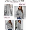 imageDokotoo Womens 2025 Winter Fall Solid Turtleneck High Neck Balloon Long Sleeve Sweaters Pullover OuterwearA Gray