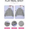 imageDokotoo Womens 2025 Winter Fall Solid Turtleneck High Neck Balloon Long Sleeve Sweaters Pullover OuterwearA Gray