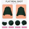 imageDokotoo Womens 2025 Winter Fall Solid Turtleneck High Neck Balloon Long Sleeve Sweaters Pullover OuterwearA Green
