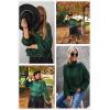 imageDokotoo Womens 2025 Winter Fall Solid Turtleneck High Neck Balloon Long Sleeve Sweaters Pullover OuterwearA Green