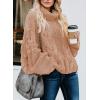 imageDokotoo Womens 2025 Winter Fall Solid Turtleneck High Neck Balloon Long Sleeve Sweaters Pullover OuterwearA Light Brown