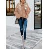 imageDokotoo Womens 2025 Winter Fall Solid Turtleneck High Neck Balloon Long Sleeve Sweaters Pullover OuterwearA Light Brown