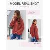 imageDokotoo Womens 2025 Winter Fall Solid Turtleneck High Neck Balloon Long Sleeve Sweaters Pullover OuterwearA Red