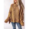 imageDokotoo Womens 2025 Winter Fall Solid Turtleneck High Neck Balloon Long Sleeve Sweaters Pullover OuterwearA Yellow 2