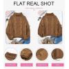 imageDokotoo Womens 2025 Winter Fall Solid Turtleneck High Neck Balloon Long Sleeve Sweaters Pullover OuterwearA1 Khaki