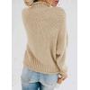 imageDokotoo Womens 2025 Winter Fall Solid Turtleneck High Neck Balloon Long Sleeve Sweaters Pullover OuterwearB Apricot