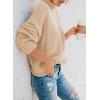 imageDokotoo Womens 2025 Winter Fall Solid Turtleneck High Neck Balloon Long Sleeve Sweaters Pullover OuterwearB Apricot