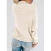 imageDokotoo Womens 2025 Winter Fall Solid Turtleneck High Neck Balloon Long Sleeve Sweaters Pullover OuterwearB Beige