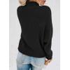 imageDokotoo Womens 2025 Winter Fall Solid Turtleneck High Neck Balloon Long Sleeve Sweaters Pullover OuterwearB Black