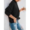 imageDokotoo Womens 2025 Winter Fall Solid Turtleneck High Neck Balloon Long Sleeve Sweaters Pullover OuterwearB Black