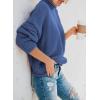 imageDokotoo Womens 2025 Winter Fall Solid Turtleneck High Neck Balloon Long Sleeve Sweaters Pullover OuterwearB Blue 2