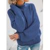 imageDokotoo Womens 2025 Winter Fall Solid Turtleneck High Neck Balloon Long Sleeve Sweaters Pullover OuterwearB Blue 2