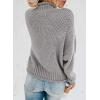 imageDokotoo Womens 2025 Winter Fall Solid Turtleneck High Neck Balloon Long Sleeve Sweaters Pullover OuterwearB Gray