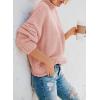 imageDokotoo Womens 2025 Winter Fall Solid Turtleneck High Neck Balloon Long Sleeve Sweaters Pullover OuterwearB Pink
