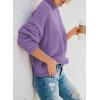 imageDokotoo Womens 2025 Winter Fall Solid Turtleneck High Neck Balloon Long Sleeve Sweaters Pullover OuterwearB Purple