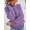 imageDokotoo Womens 2025 Winter Fall Solid Turtleneck High Neck Balloon Long Sleeve Sweaters Pullover OuterwearB Purple