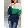 imageDokotoo Womens 2025 Winter Fall Solid Turtleneck High Neck Balloon Long Sleeve Sweaters Pullover OuterwearC Blue 5