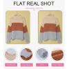 imageDokotoo Womens 2025 Winter Fall Solid Turtleneck High Neck Balloon Long Sleeve Sweaters Pullover OuterwearC Brown 01